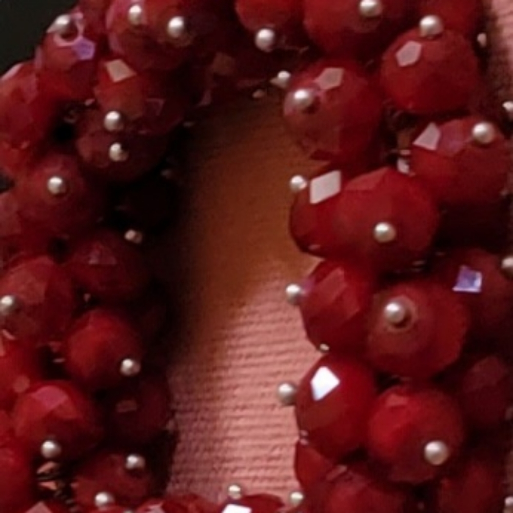 🔴 Red Beaded Bracelet  NWT